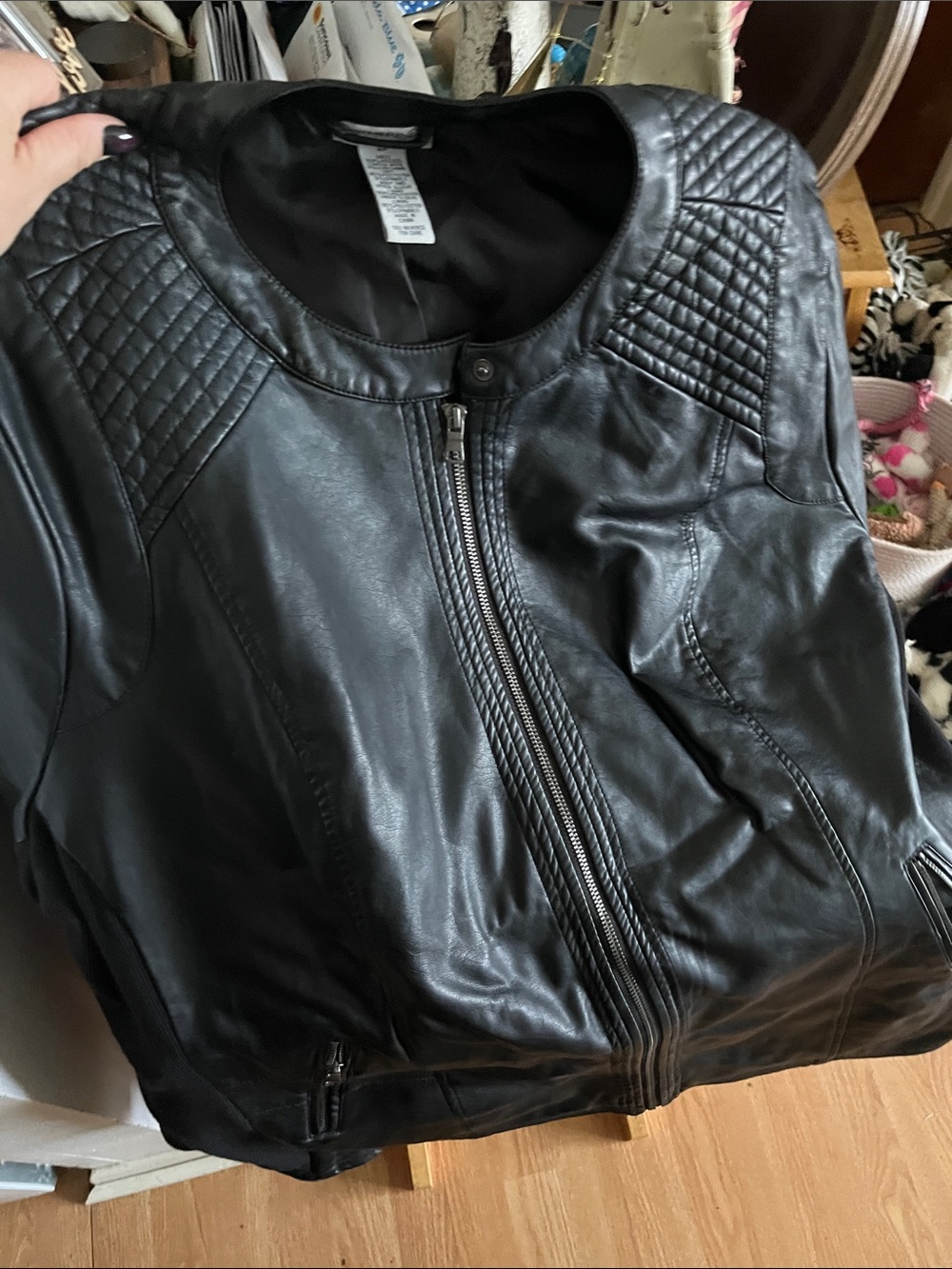 Catherine’s plus size women’s leather jacket